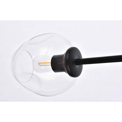 Elegant Cavoli 5 Lights Chandelier - Black (1712D42BK)