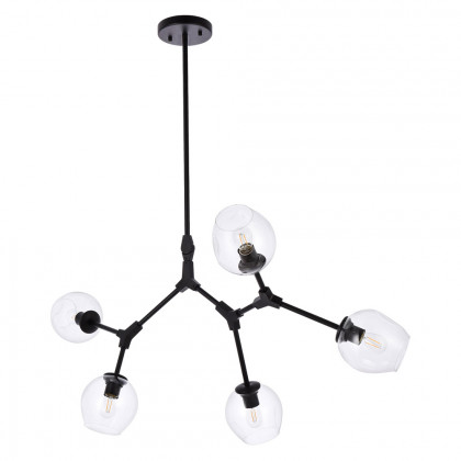 Elegant Cavoli 5 Lights Chandelier - Black (1712D42BK)