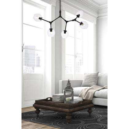Elegant Cavoli 5 Lights Chandelier - Black (1712D42BK)