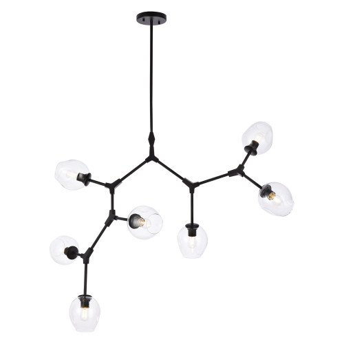 Elegant Urban Classic Cavoli 11 Lights Chandelier - Black, L 57" (1712G57BK)