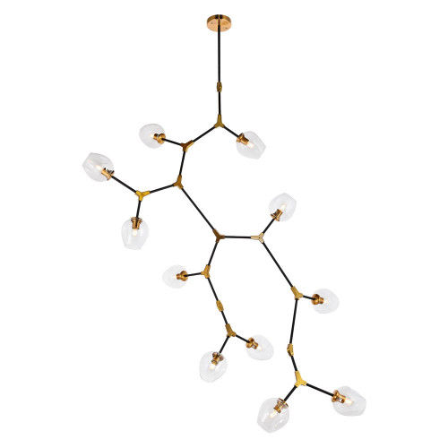Elegant Urban Classic Cavoli 11 Lights Chandelier - Light Antique Brass, L 73" (1712G73LAB)