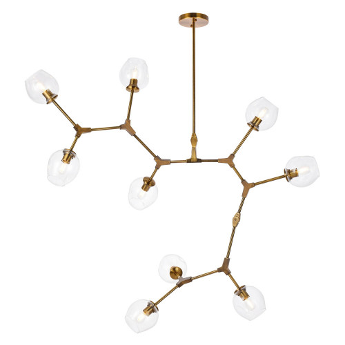 Elegant Urban Classic Cavoli 11 Lights Chandelier - Brass, L 79" (1712G79BR)