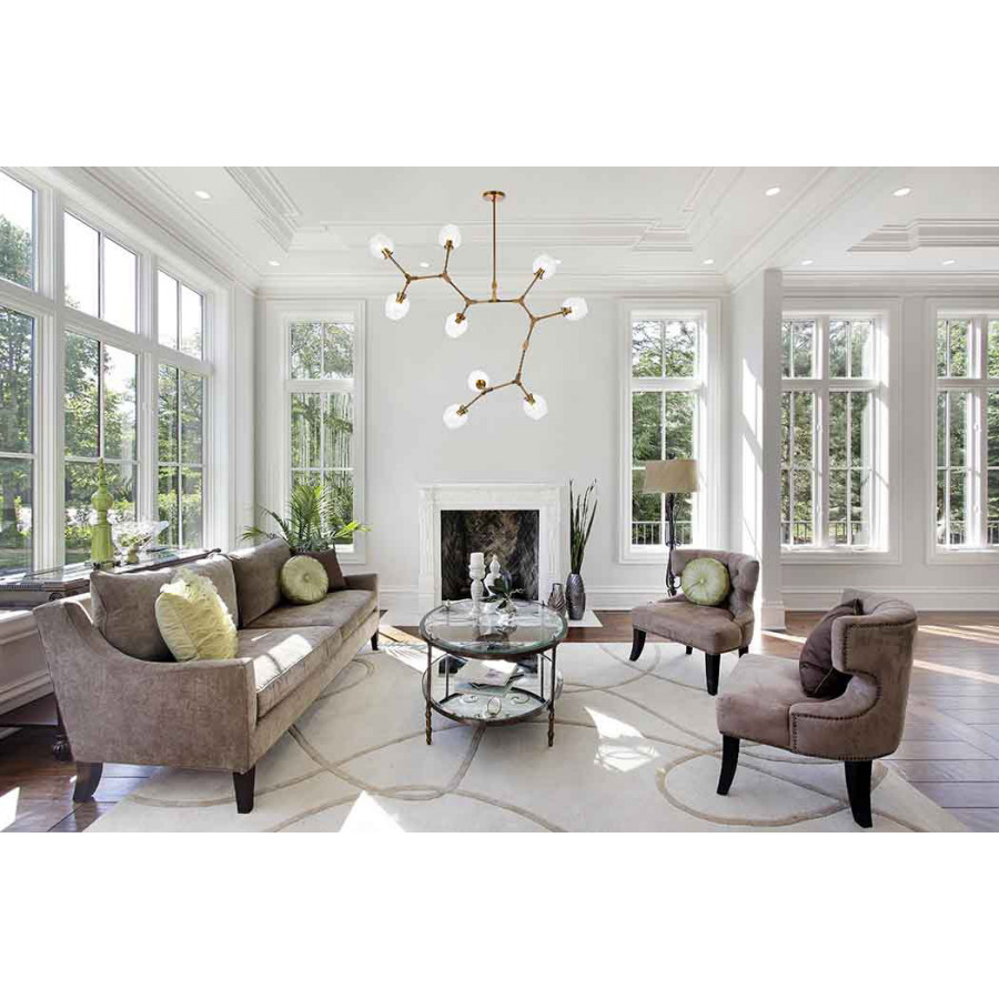 Elegant Urban Classic Cavoli 11 Lights Chandelier - Brass, L 79" (1712G79BR)