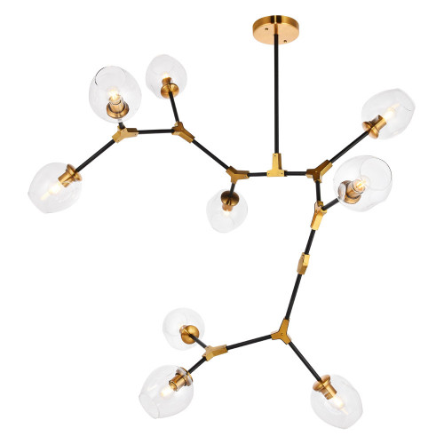 Elegant Urban Classic Cavoli 11 Lights Chandelier - Light Antique Brass, L 79" (1712G79LAB)