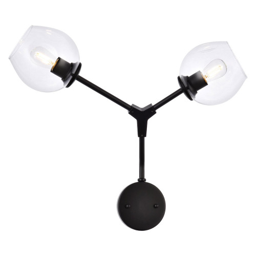 Elegant Urban Classic Cavoli 2 Light - Black (1712W26BK)