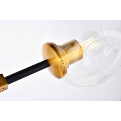 Elegant Urban Classic Cavoli 2 Light - Light Antique Brass/Flat Black (1712W26LAB)