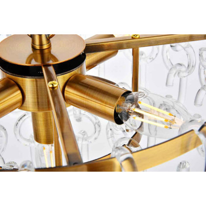 Elegant Urban Classic Eden 3 Lights Pendant - Light Antique Brass, L 16" (1713D16LAB)