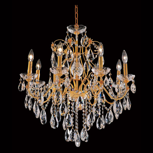 Elegant St. Francis 6 Lights Chandelier - Gold, L 26" (2016D26G-RC)