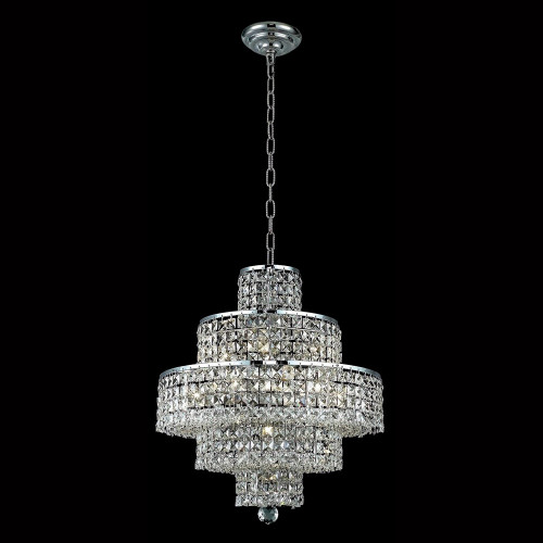 Elegant Maxim 13 Lights Chandelier - Chrome, L 20" (2039D20C-RC)
