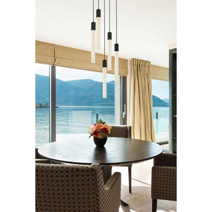 Elegant Pendant Light - Black, L 16" (2066D16BK)
