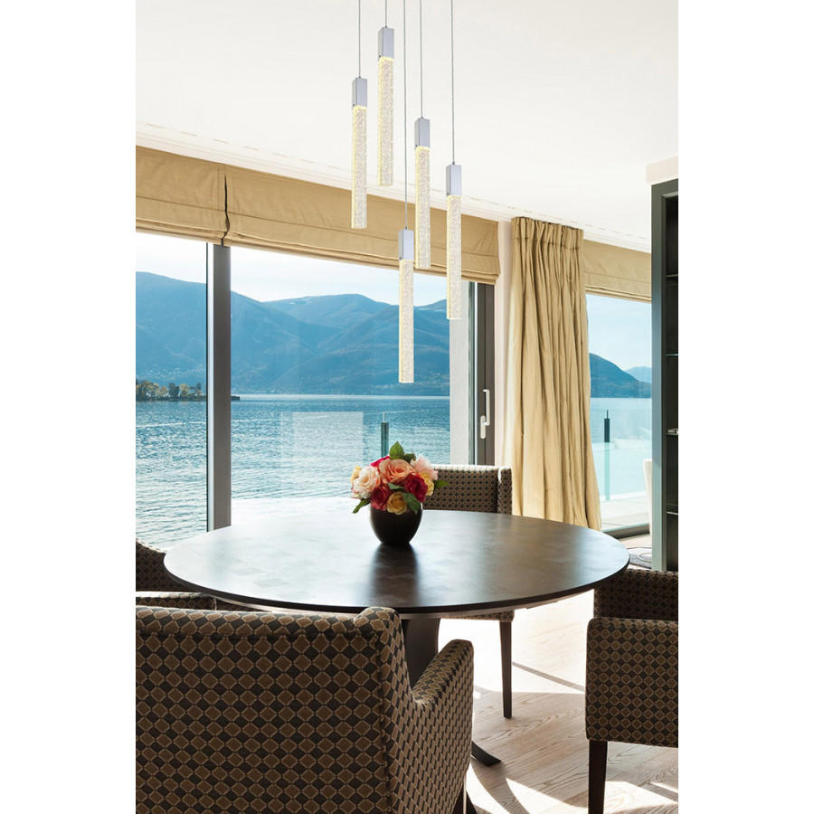 Elegant Pendant Light - Chrome, L 16" (2066D16C)