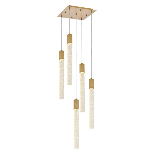Elegant Pendant Light - Satin Gold, L 16" (2066D16SG)