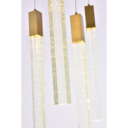 Elegant Pendant Light - Satin Gold, L 16" (2066D16SG)