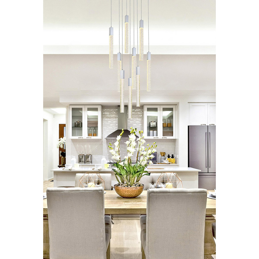 Elegant Pendant Light - Chrome, L 20" (2066D20C)