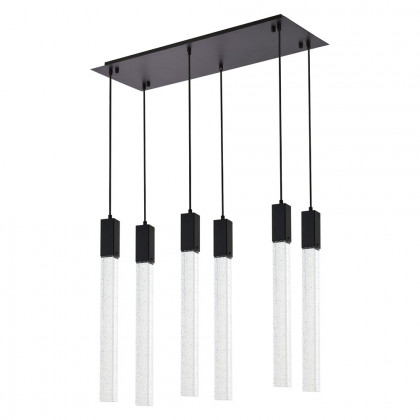 Elegant Pendant Light - Black, L 12" (2066D32BK)