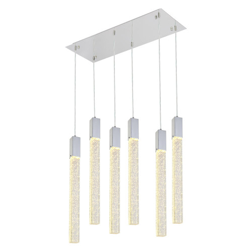Elegant Pendant Light - Chrome, L 12" (2066D32C)