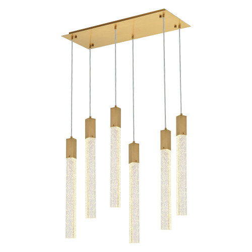 Elegant Pendant Light - Satin Gold, L 12" (2066D32SG)