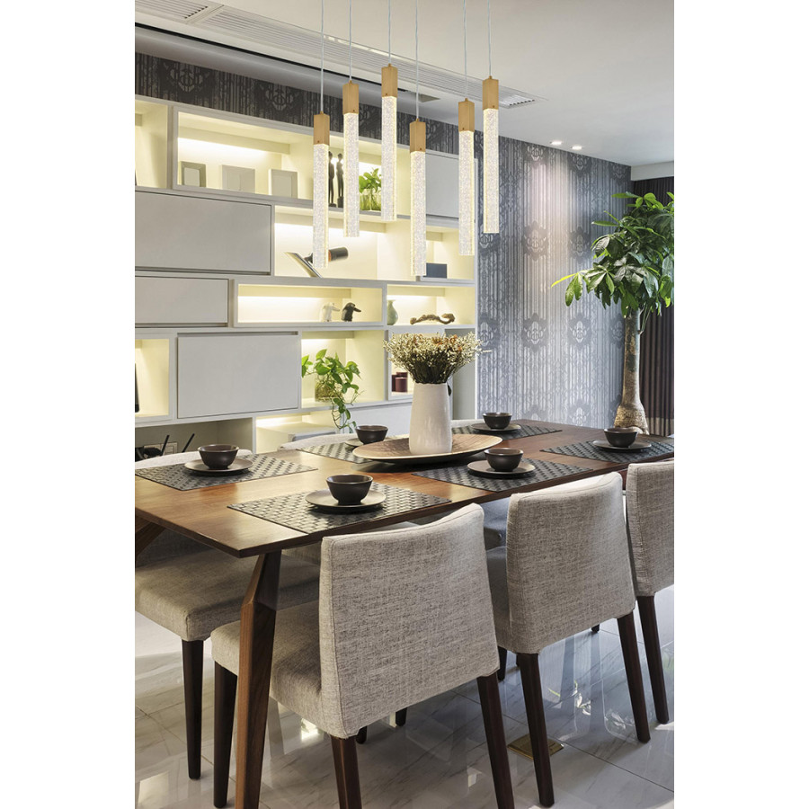 Elegant Pendant Light - Satin Gold, L 12" (2066D32SG)