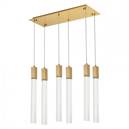 Elegant Pendant Light - Satin Gold, L 12" (2066D32SG)