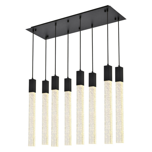 Elegant Pendant Light - Black, L 12" (2066D36BK)