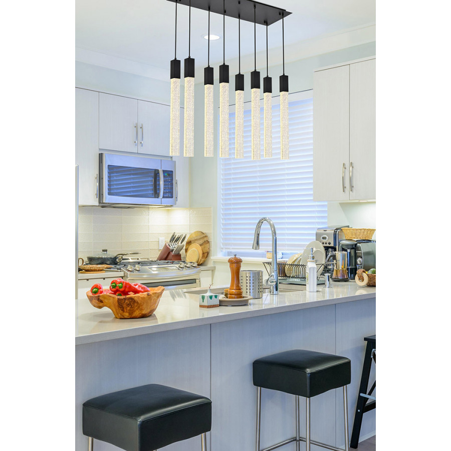 Elegant Pendant Light - Black, L 12" (2066D36BK)