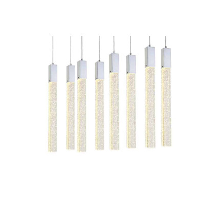 Elegant Pendant Light - Chrome, L 12" (2066D36C)