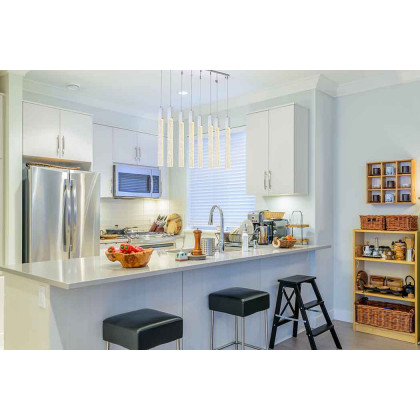 Elegant Pendant Light - Chrome, L 12" (2066D36C)