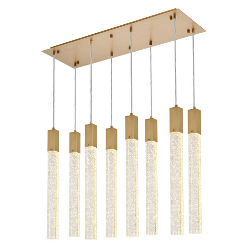 Elegant Pendant Light - Satin Gold, L 12" (2066D36SG)