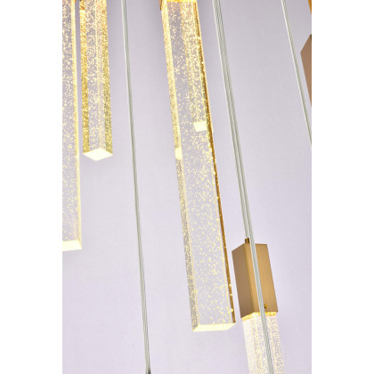 Elegant Pendant Light - Satin Gold, L 12" (2066D36SG)