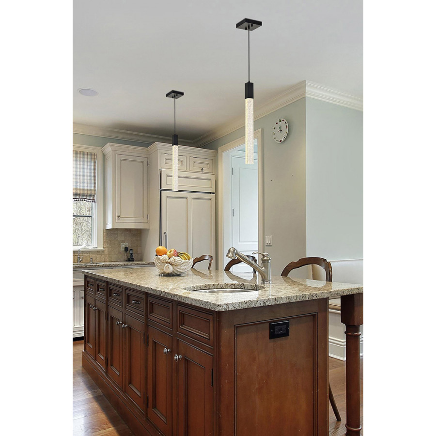Elegant Pendant Light - Black, L 5" (2066D5BK)
