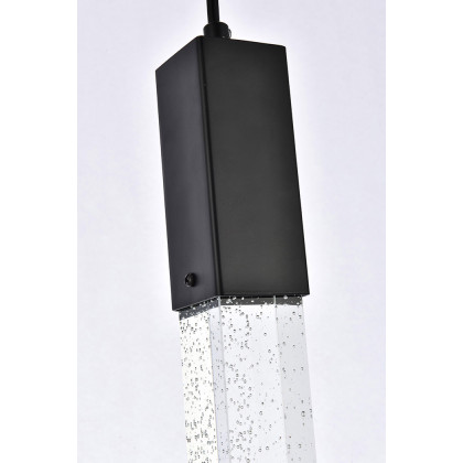 Elegant Pendant Light - Black, L 5" (2066D5BK)