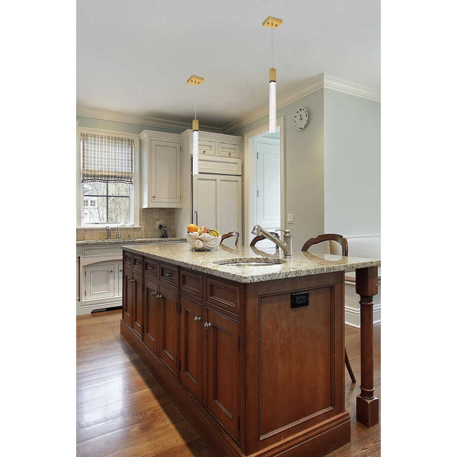 Elegant Pendant Light - Satin Gold, L 5" (2066D5SG)