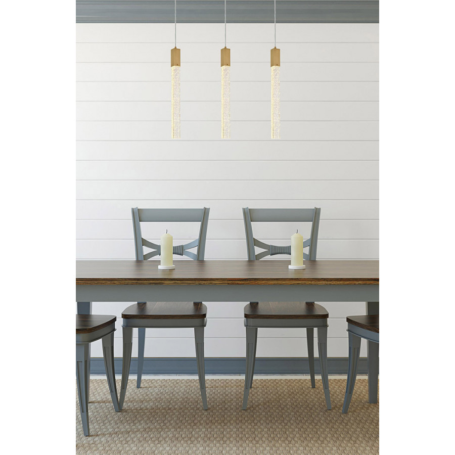 Elegant Zenon 2 Lights Flush Mount Ceiling Fixture - Satin Gold, L 32" (2066S32SG)