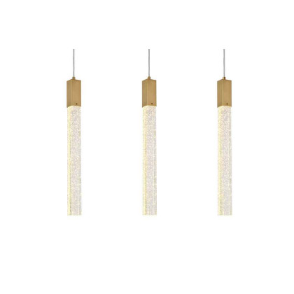 Elegant Zenon 2 Lights Flush Mount Ceiling Fixture - Satin Gold, L 32" (2066S32SG)