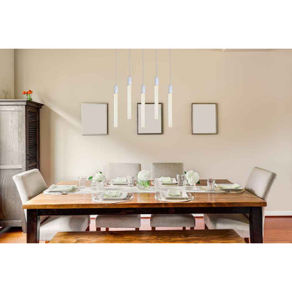 Elegant Zenon 2 Lights Flush Mount Ceiling Fixture - Chrome, L 36" (2066S36C)