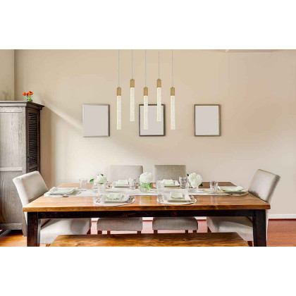 Elegant Zenon 2 Lights Flush Mount Ceiling Fixture - Satin Gold, L 36" (2066S36SG)