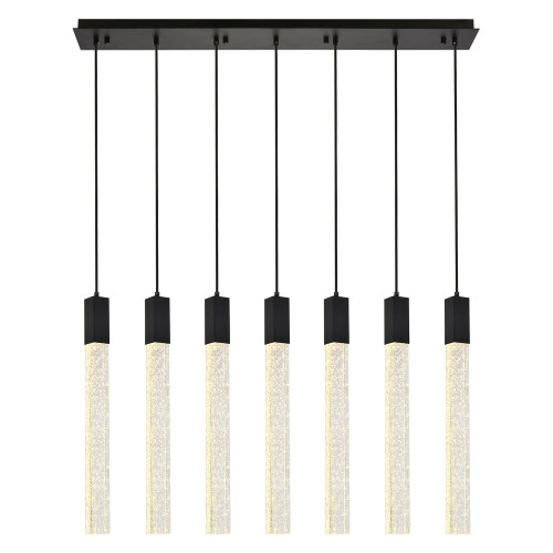 Elegant Zenon 2 Lights Flush Mount Ceiling Fixture - Black, L 42" (2066S42BK)