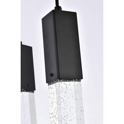 Elegant Zenon 2 Lights Flush Mount Ceiling Fixture - Black, L 42" (2066S42BK)