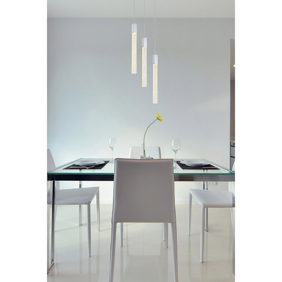 Elegant Pendant Light - Chrome, L 16" (2067D16C)