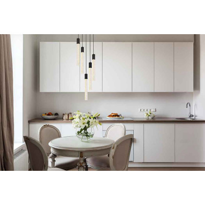 Elegant Pendant Light - Black, L 20" (2067D20BK)