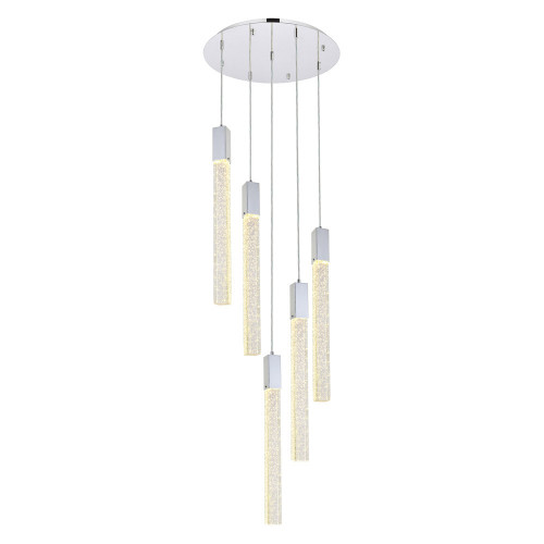 Elegant Pendant Light - Chrome, L 20" (2067D20C)
