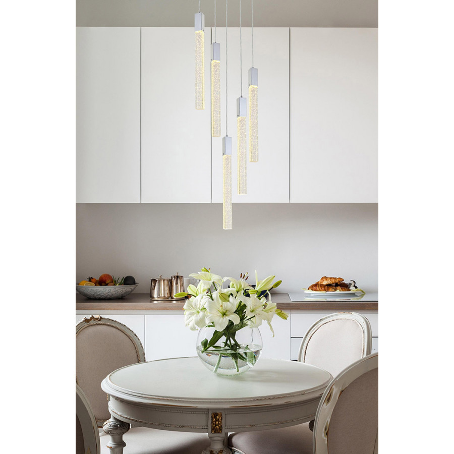 Elegant Pendant Light - Chrome, L 20" (2067D20C)
