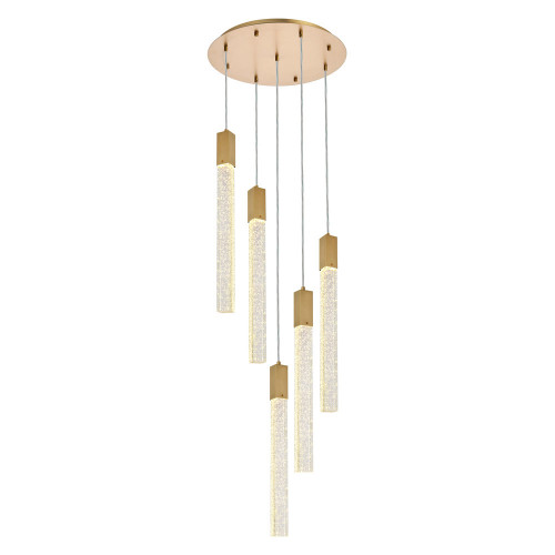 Elegant Pendant Light - Satin Gold, L 20" (2067D20SG)