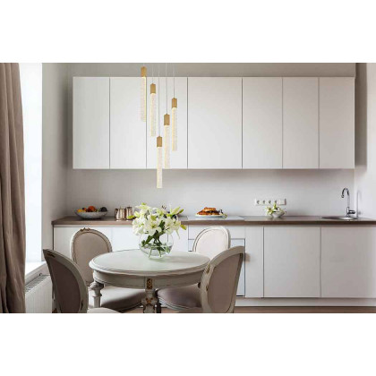 Elegant Pendant Light - Satin Gold, L 20" (2067D20SG)