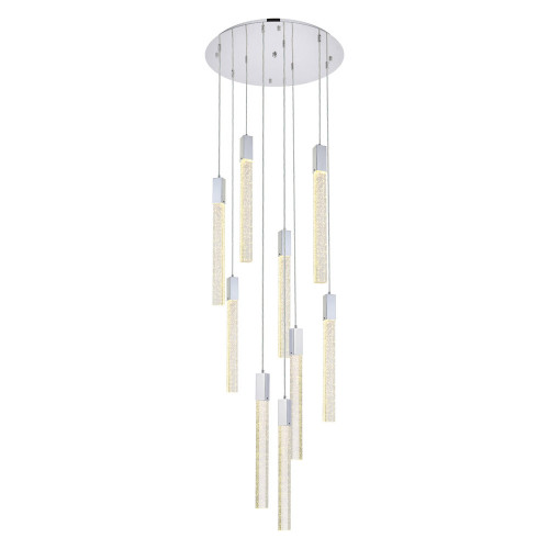 Elegant Pendant Light - Chrome, L 24" (2067D24C)