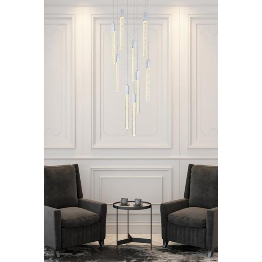 Elegant Pendant Light - Chrome, L 24" (2067D24C)