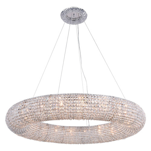 Elegant Paris Collection 24-Light Finish Chandelier - Chrome, L 52" (2114G52C-RC)