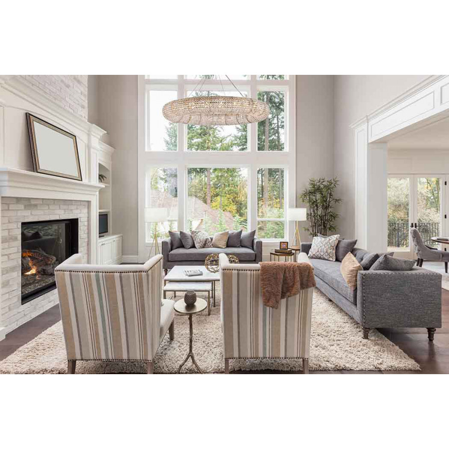 Elegant Paris Collection 24-Light Finish Chandelier - Gold, L 59" (2114G59G-RC)