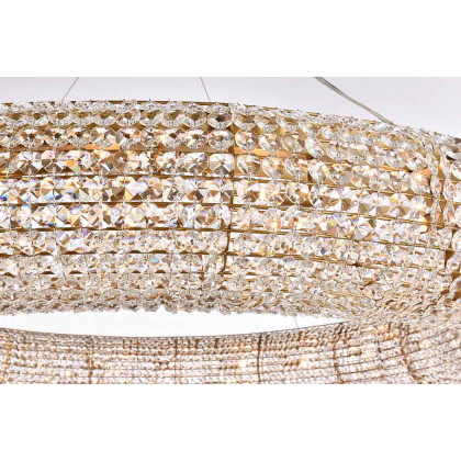 Elegant Paris Collection 24-Light Finish Chandelier - Gold, L 59" (2114G59G-RC)