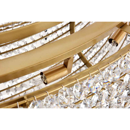 Elegant Paris Collection 24-Light Finish Chandelier - Gold, L 59" (2114G59G-RC)